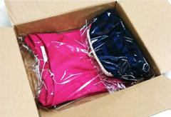 レンタルした商品は段ボールで届けられます